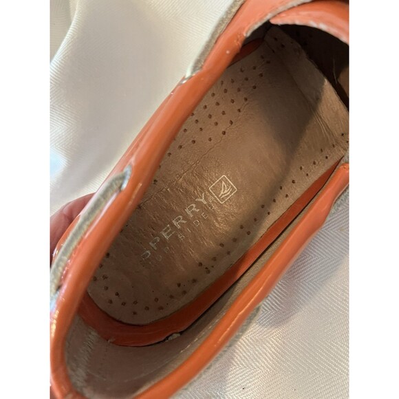 Sperry Top Sider Orange Patent Leather,‎ Women 6.5 Classic Boat Sperry is Back! - Picture 8 of 8